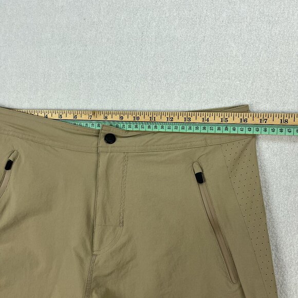 Mack Weldon Shorts Mens S Beige 8" Ins. Performance Athletic Nylon Stretch - Picture 10 of 13